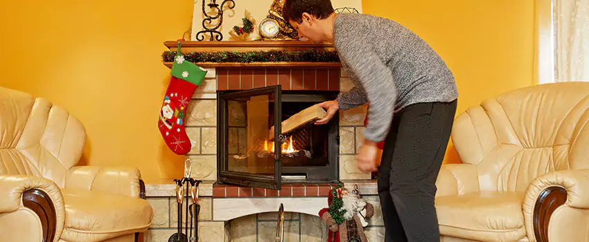 Rusted Metal Fireplace Restoration in Bismarck, North Dakota